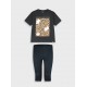 Εφηβικό Μακό Σετ με Μπλούζα Animal Και Κολάν Κάπρι Κορίτσι (6-16) -Μαύρο- 16-226277-0