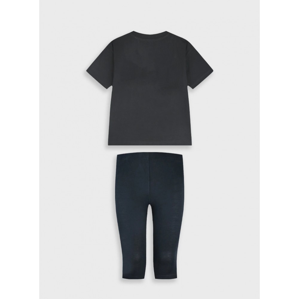 Εφηβικό Μακό Σετ με Μπλούζα Animal Και Κολάν Κάπρι Κορίτσι (6-16) -Μαύρο- 16-226277-0