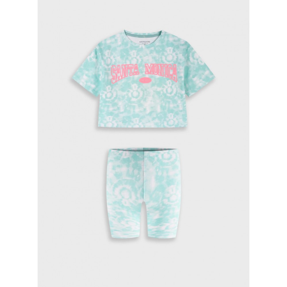 Εφηβικό Μακό Σετ με Μπλούζα Santa Monica Και Ποδηλατικό Κολάν Κορίτσι (6-16) -Άκουα- 16-226281-0