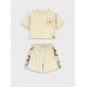 Εφηβικό Σετ Μπλούζα Τοπ Και Σορτς με Υπέροχο Κέντημα Κορίτσι (6-16) -Βανίλια- 16-226284-0