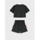 Εφηβικό Σετ Μπλούζα Τοπ Και Σορτς με Υπέροχο Κέντημα Κορίτσι (6-16) -Μαύρο- 16-226284-0