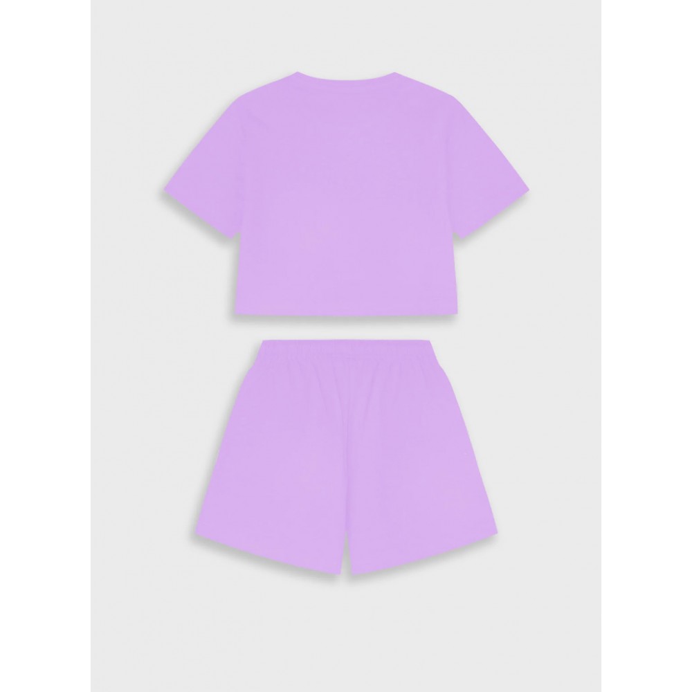 Εφηβικό Μακό Σετ με Μπλούζα New York City Και Σορτς Κορίτσι (6-16) -Λιλά- 16-226292-0
