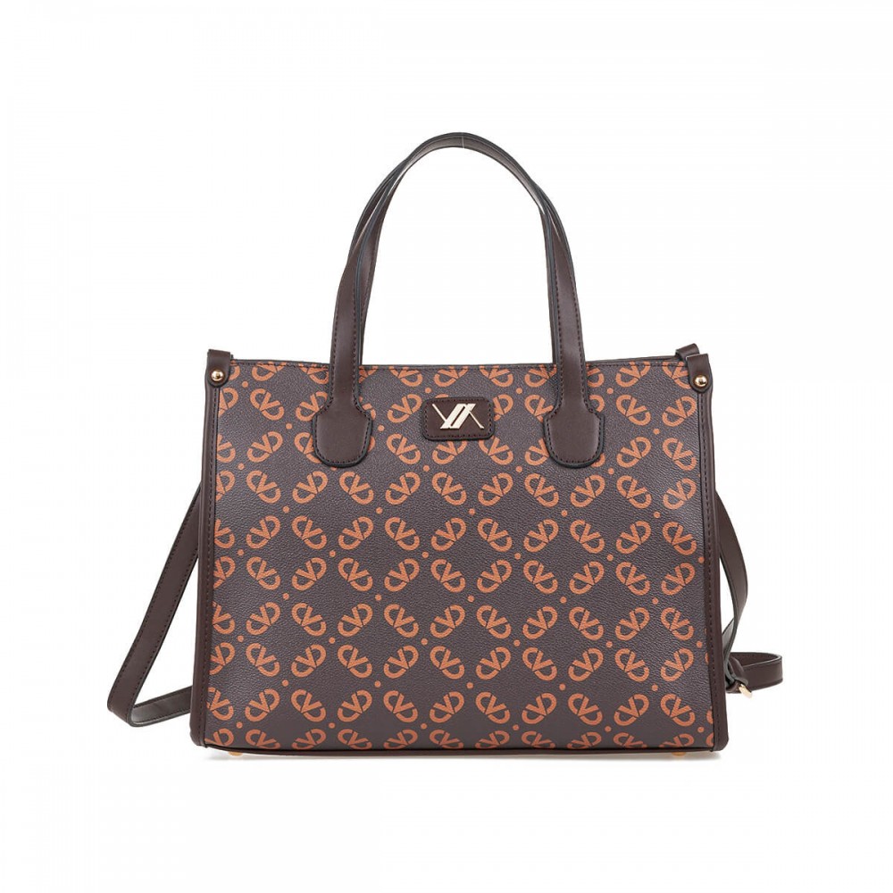 Γυναικεία Τσάντα Χειρός-Ώμου Verde -Καφέ-  Γυναικεία Τσάντα Χειρός-Ώμου Verde -Καφέ-