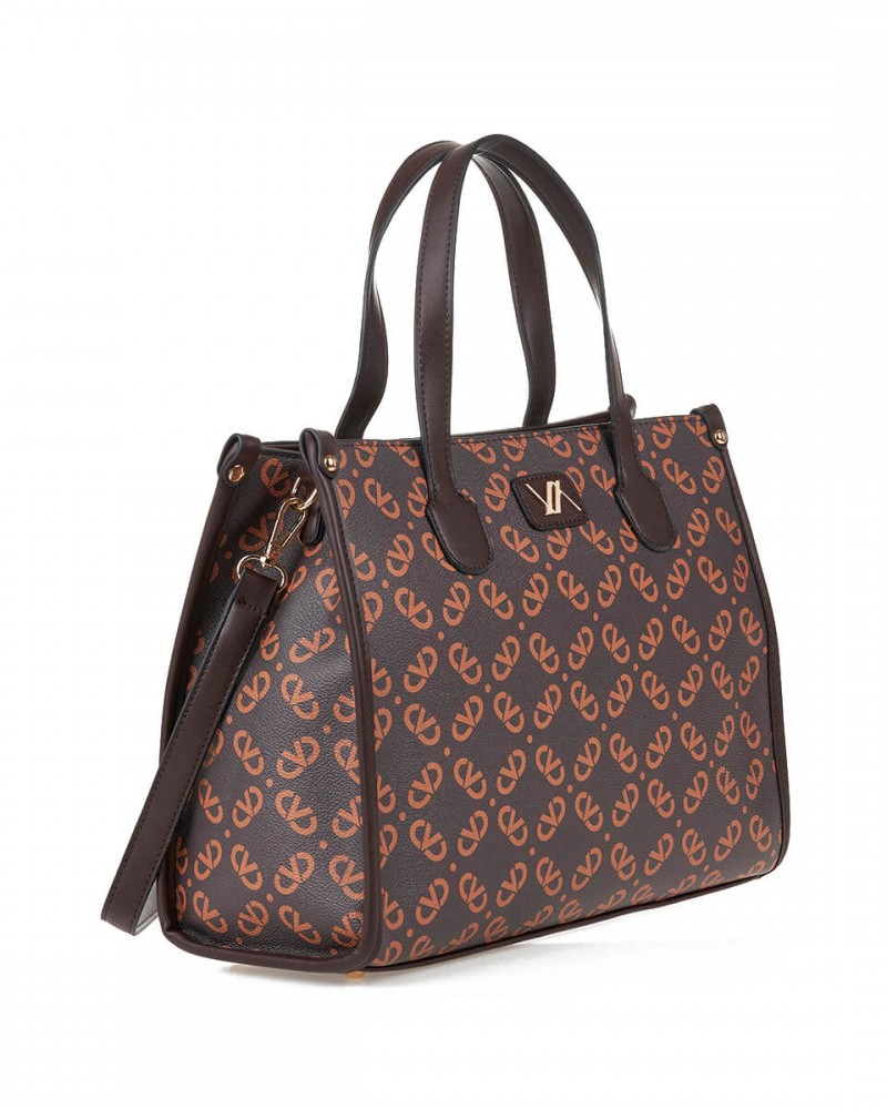 Γυναικεία Τσάντα Χειρός-Ώμου Verde -Καφέ-  Γυναικεία Τσάντα Χειρός-Ώμου Verde -Καφέ-