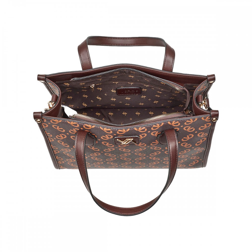 Γυναικεία Τσάντα Χειρός-Ώμου Verde -Καφέ- 16-7567 Γυναικεία Τσάντα Χειρός-Ώμου Verde -Καφέ- 16-7567