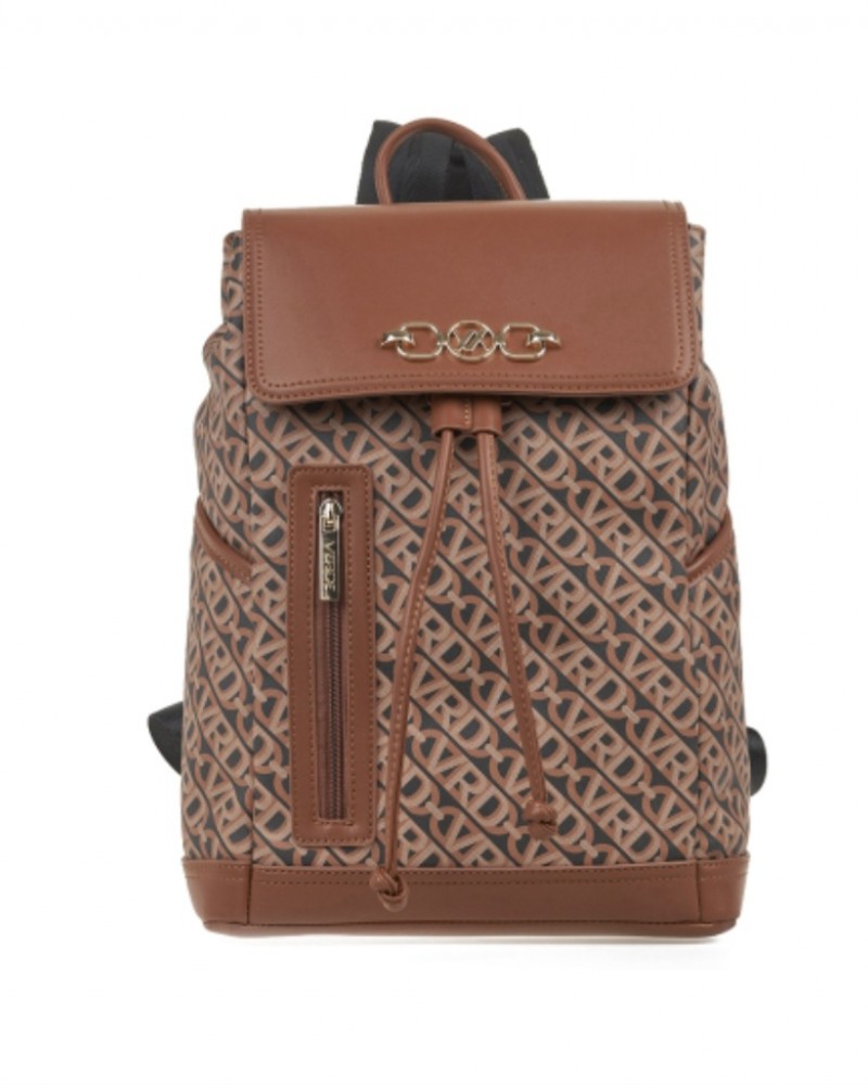 Γυναικείο Σακίδιο Πλάτης με All-Over Print Verde -Καφέ- 