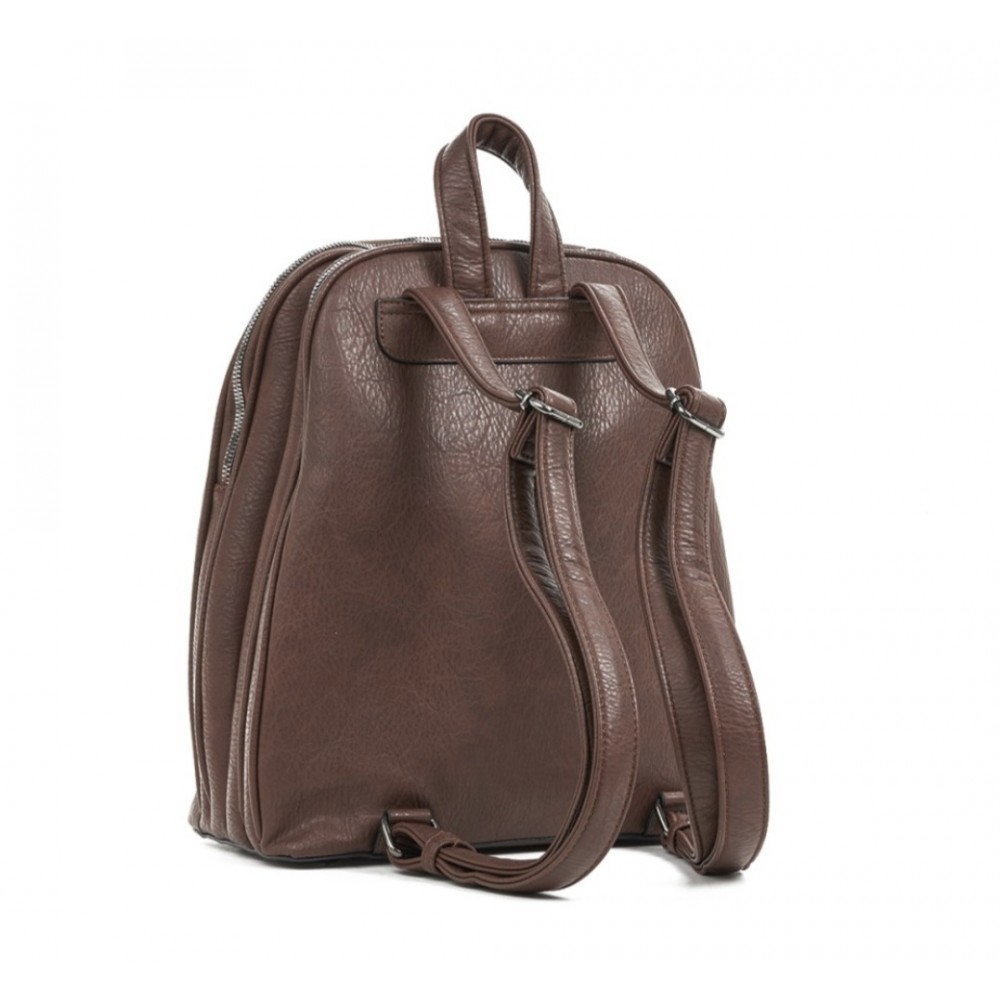 Backpack Γυναικείο Δίχωρο Σακίδιο Πλάτης Verde -Καφέ- 16-7624 Backpack Γυναικείο Δίχωρο Σακίδιο Πλάτης Verde -Καφέ- 16-7624