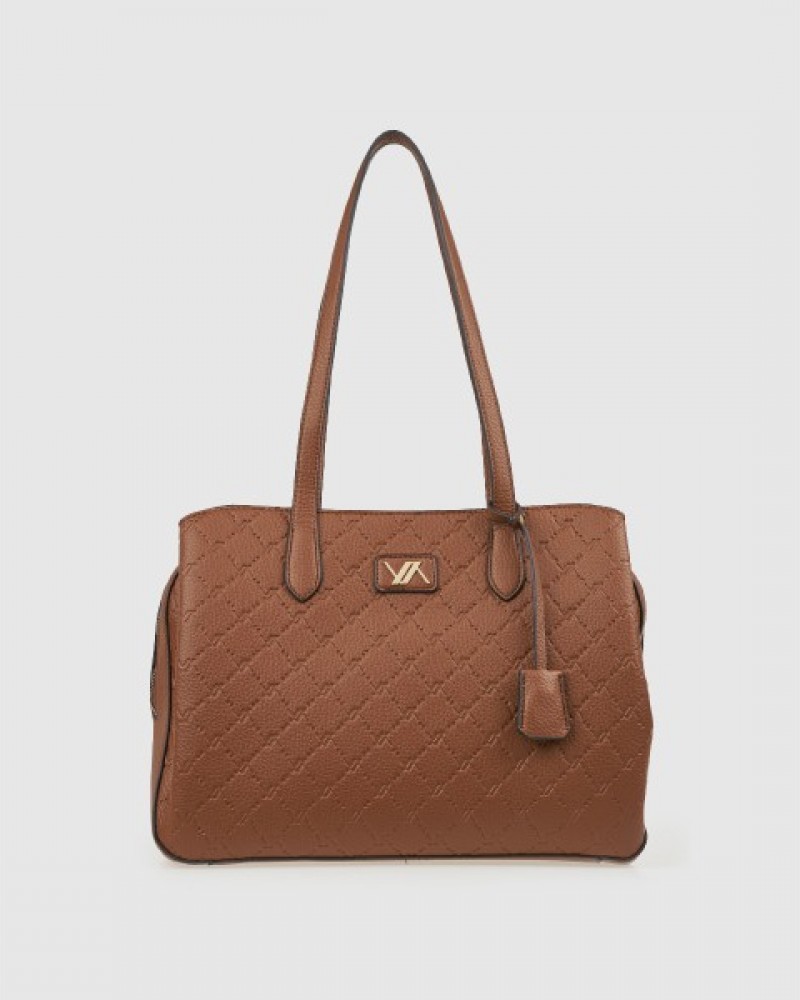 Γυναικεία Τσάντα Ώμου Verde -Καμηλό- 