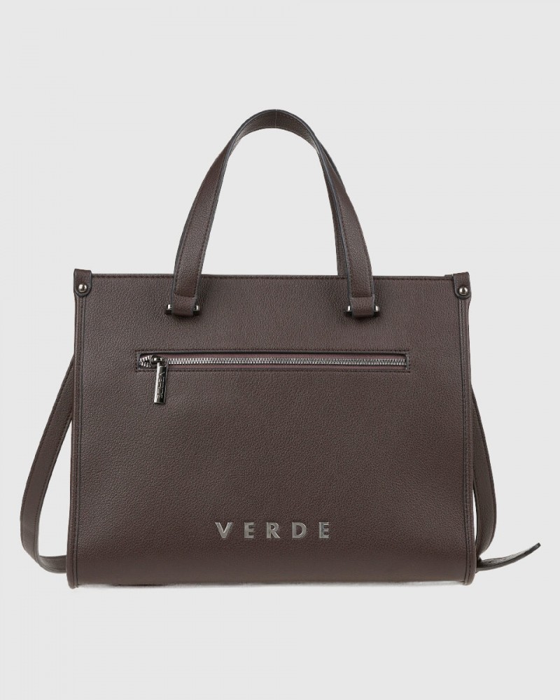 Γυναικεία Τσάντα Χειρός-Ώμου Verde -Καφέ- 16-0008126