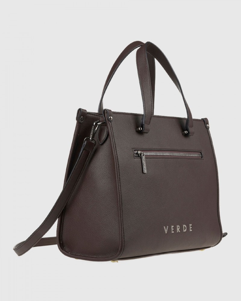 Γυναικεία Τσάντα Χειρός-Ώμου Verde -Καφέ- 16-0008126