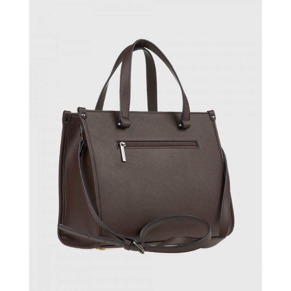 Γυναικεία Τσάντα Χειρός-Ώμου Verde -Καφέ- 16-0008126 Γυναικεία Τσάντα Χειρός-Ώμου Verde -Καφέ- 16-0008126