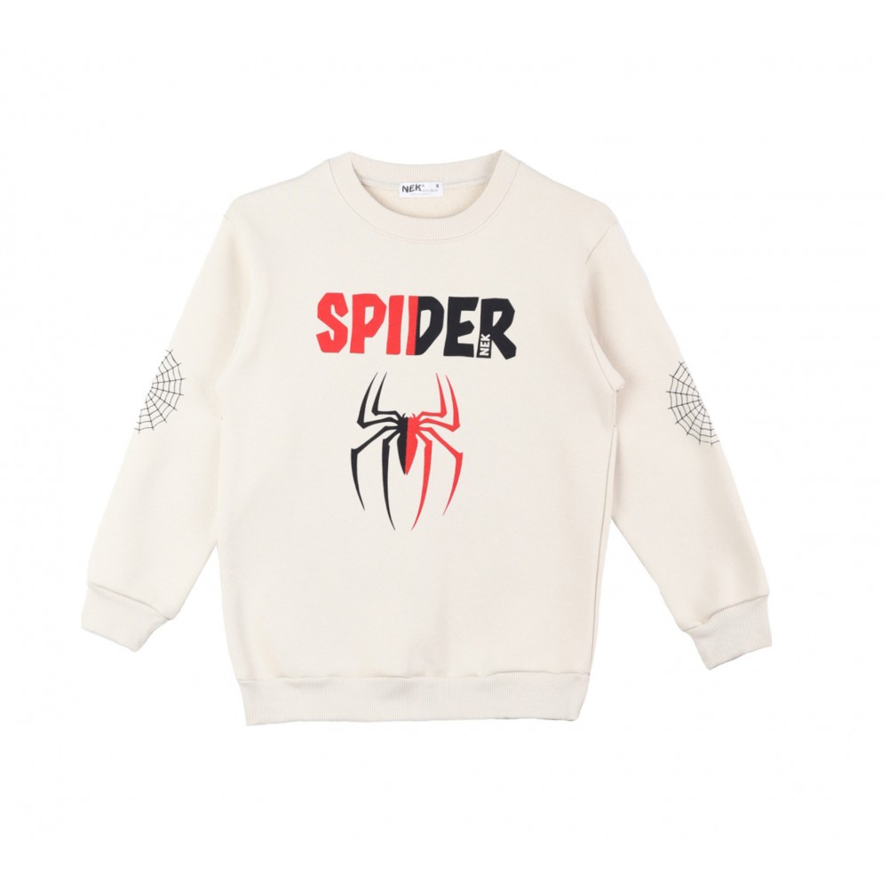 Εφηβικό Σετ Φούτερ Φόρμας Με Τύπωμα Spider Hoodies Αγόρι (6-16) -Πάγου- 162424