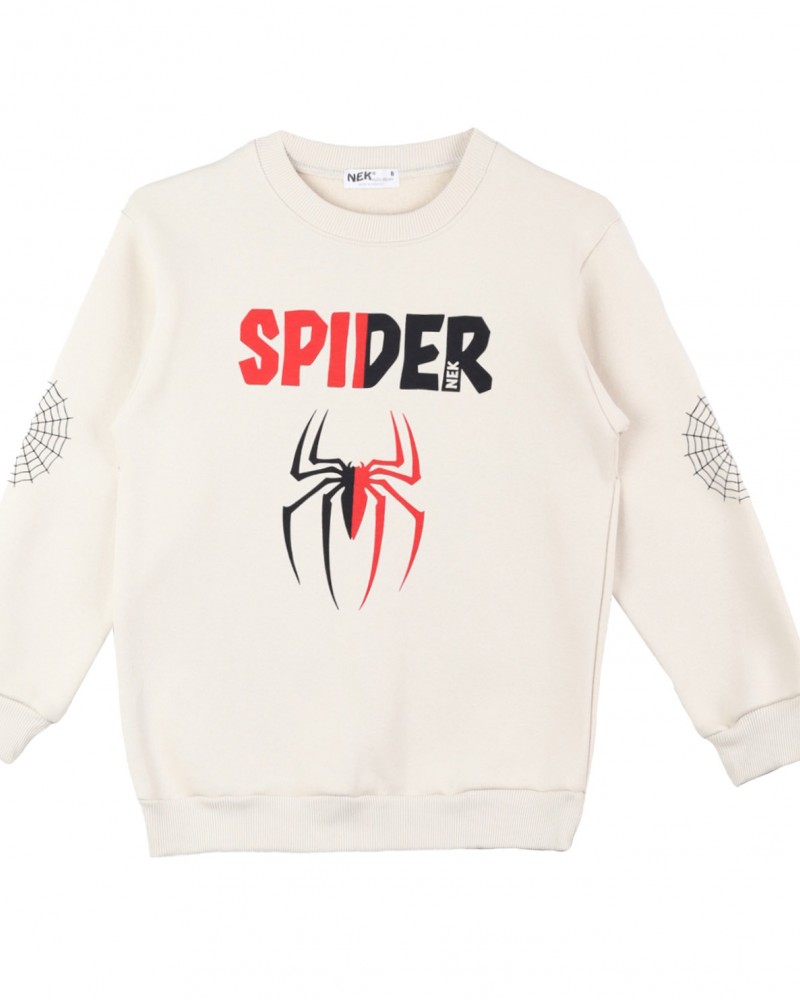 Εφηβικό Σετ Φούτερ Φόρμας Με Τύπωμα Spider Hoodies Αγόρι (6-16) -Πάγου- 162424