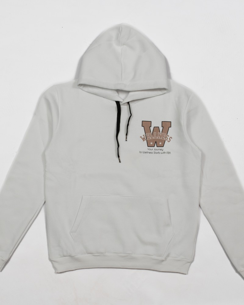 Μπλούζα Φούτερ Με Κουκούλα Hoodie -Λευκό- 182124