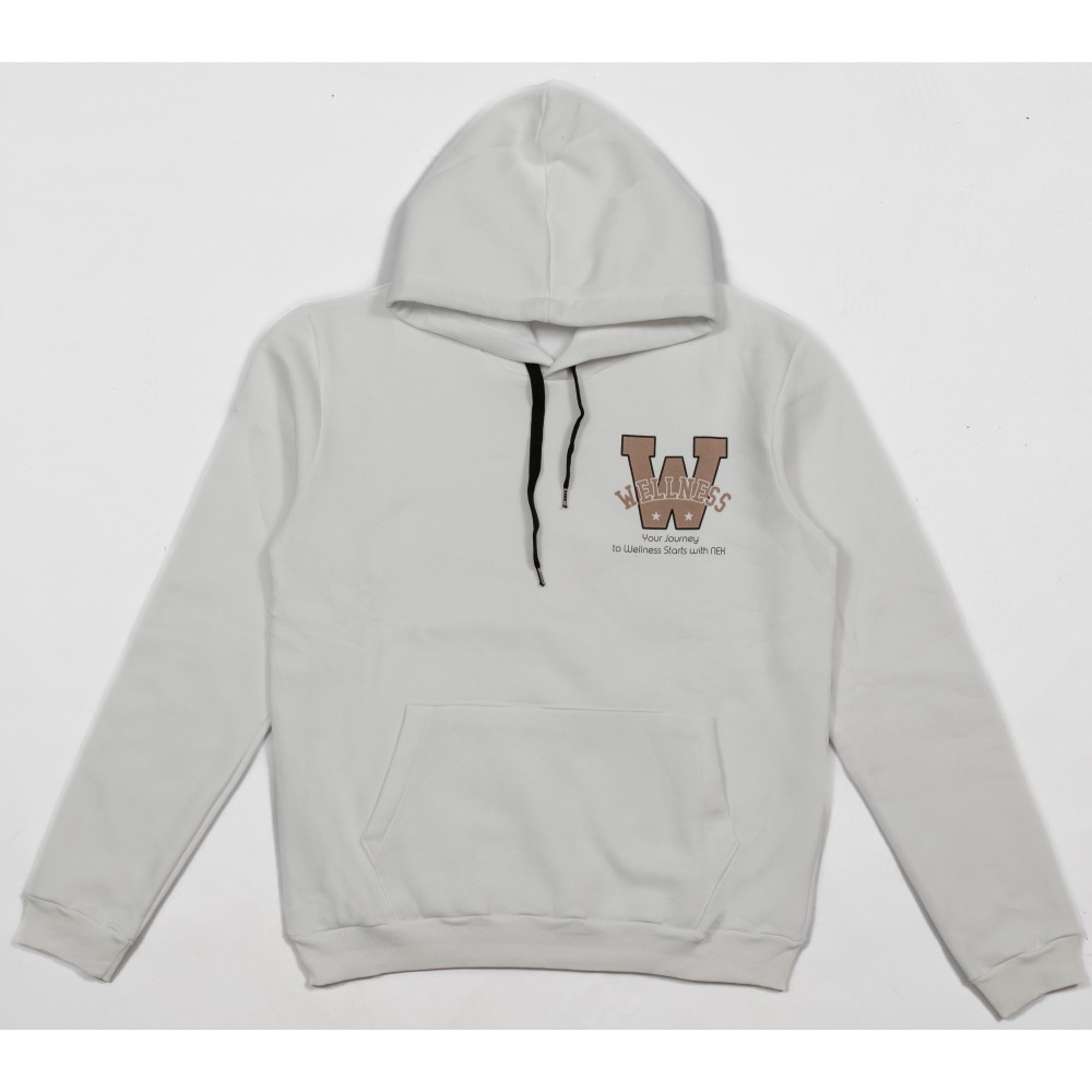 Μπλούζα Φούτερ Με Κουκούλα Hoodie -Λευκό- 182124