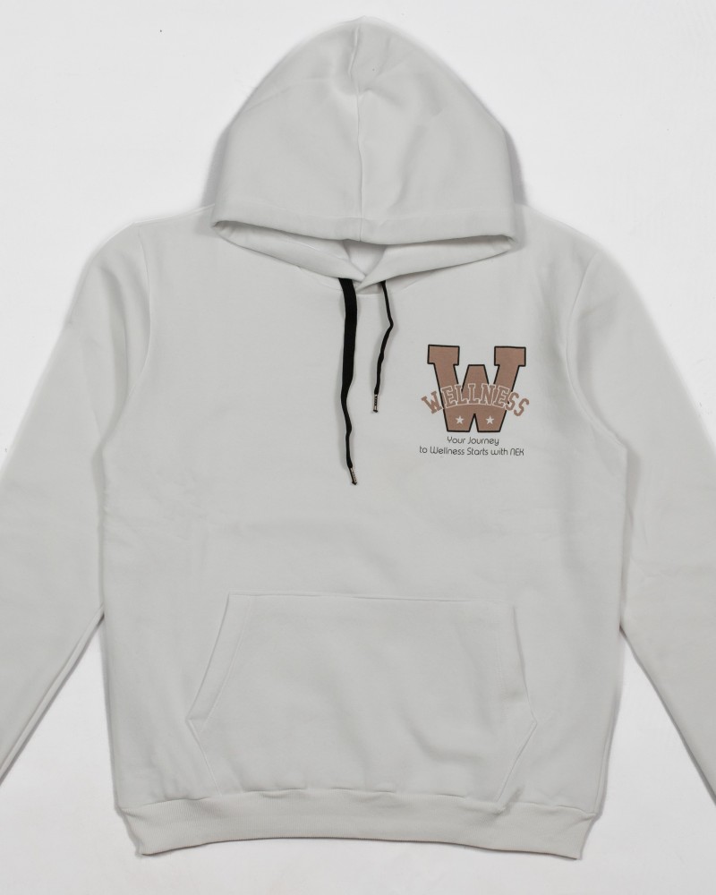 Μπλούζα Φούτερ Με Κουκούλα Hoodie -Λευκό- 182124