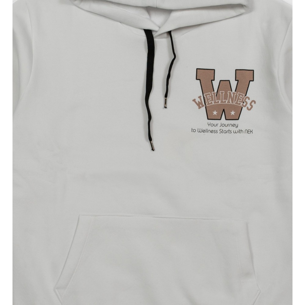 Μπλούζα Φούτερ Με Κουκούλα Hoodie -Λευκό- 182124