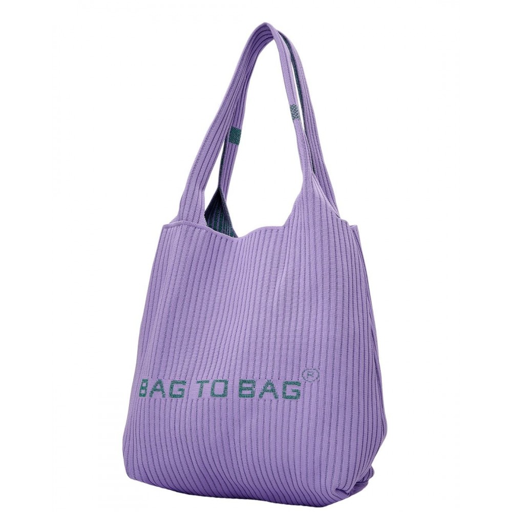 Γυναικεία Τσάντα Υφασμάτινη Χειρός Ή Ώμου BagtoBag -Μωβ- 22420