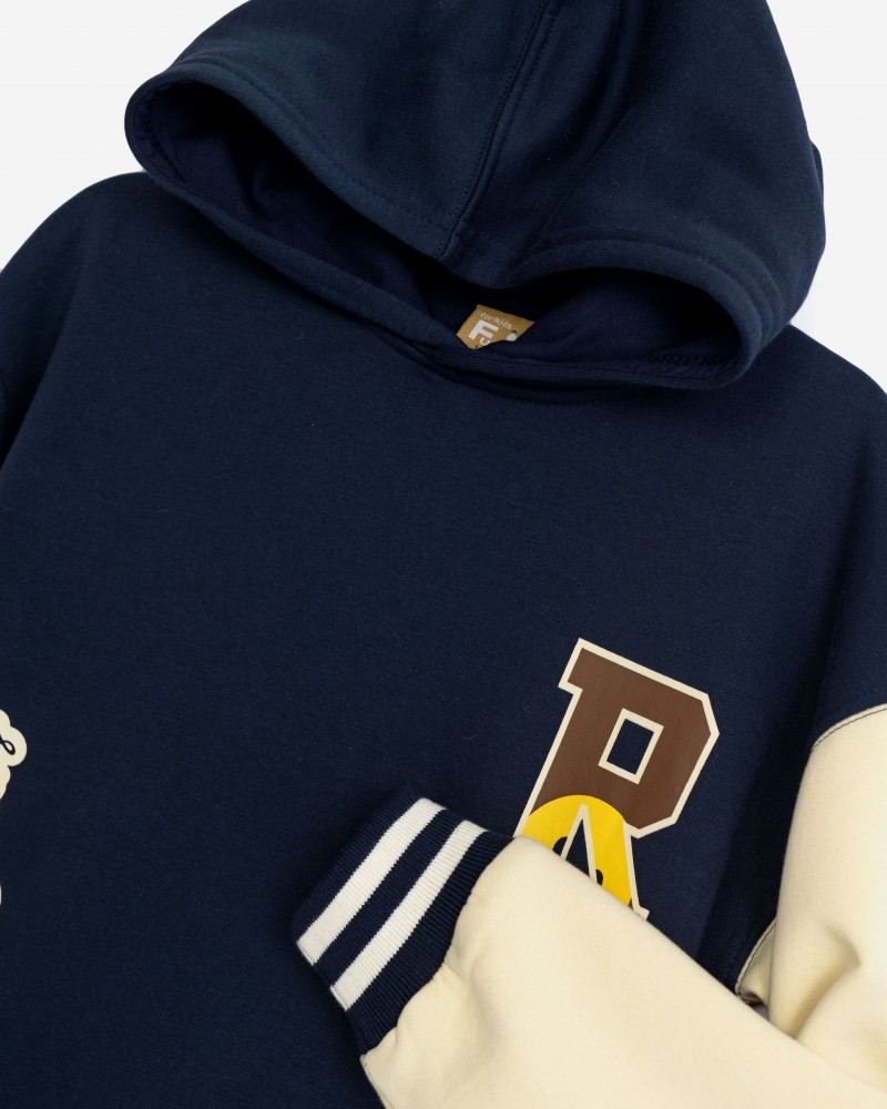 Εφηβική Μπλούζα Φούτερ Με Κουκούλα Τύπου Κολεγίου Αγόρι (6-16) -Μπλέ- 225-192102-1