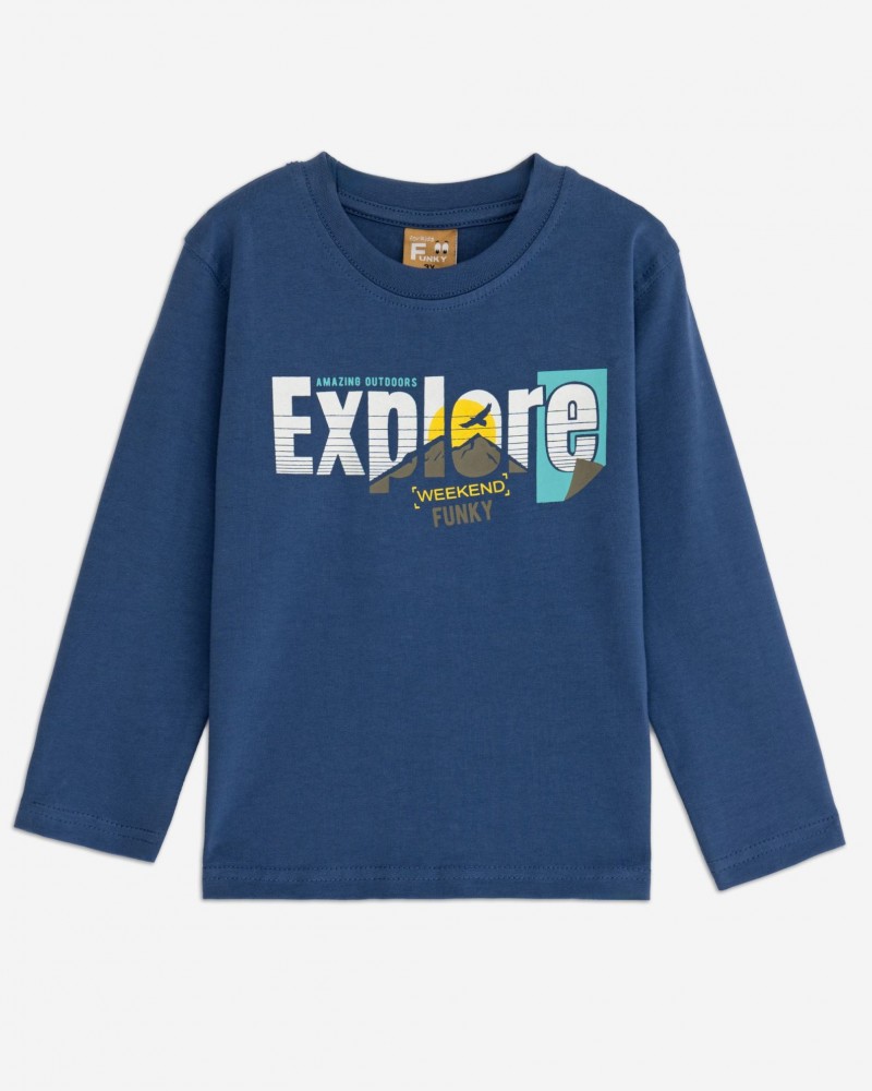 Παιδική Μπλούζα Με Τύπωμα Explore Αγόρι (2-6) -Ραφ- 225-306102-1