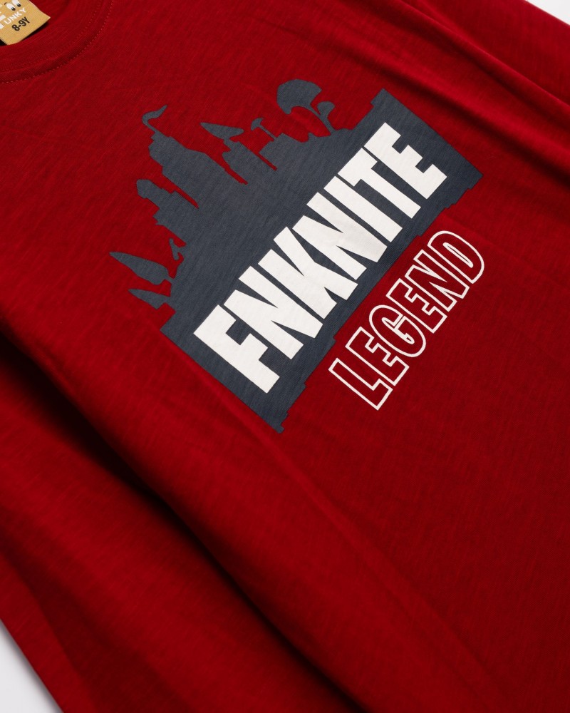 Εφηβική Μπλούζα με Τύπωμα GNKNITE Legend Αγόρι (6-16) -Κόκκινο- 