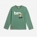 Εφηβική Μπλούζα με Τύπωμα Bro Αρκουδάκι Αγόρι (6-16Ε) -Πράσινο-