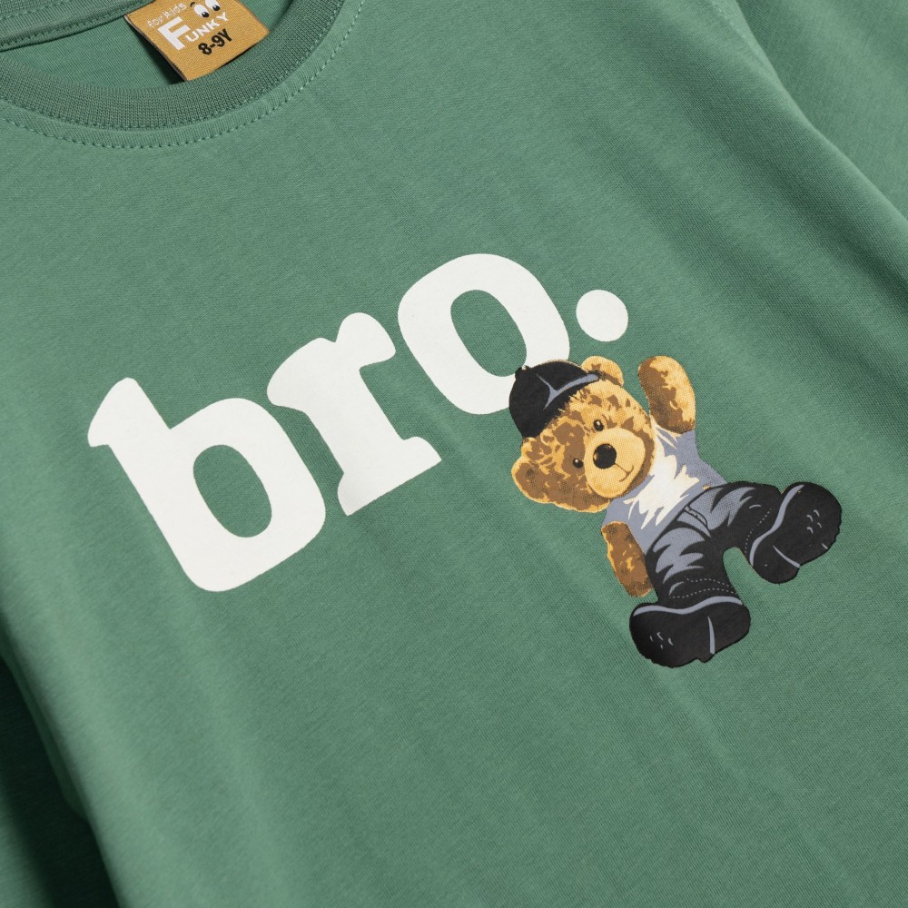 Εφηβική Μπλούζα με Τύπωμα Bro Αρκουδάκι Αγόρι (6-16Ε) -Πράσινο- 226-106123-2 Εφηβική Μπλούζα με Τύπωμα Bro Αρκουδάκι Αγόρι (6-16Ε) -Πράσινο- 226-106123-2