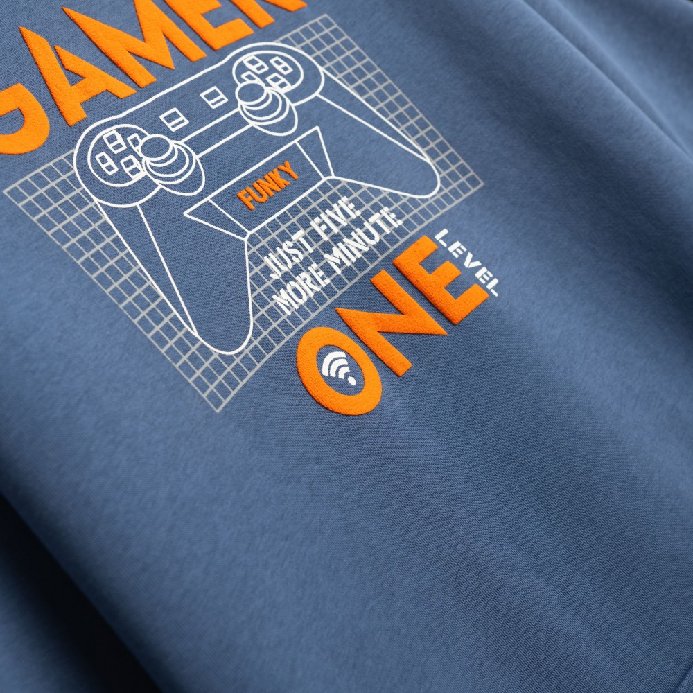 Εφηβικό Σετ Φούτερ Φόρμα με Τύπωμα Gamer One Αγόρι (6-16) -Ραφ- 