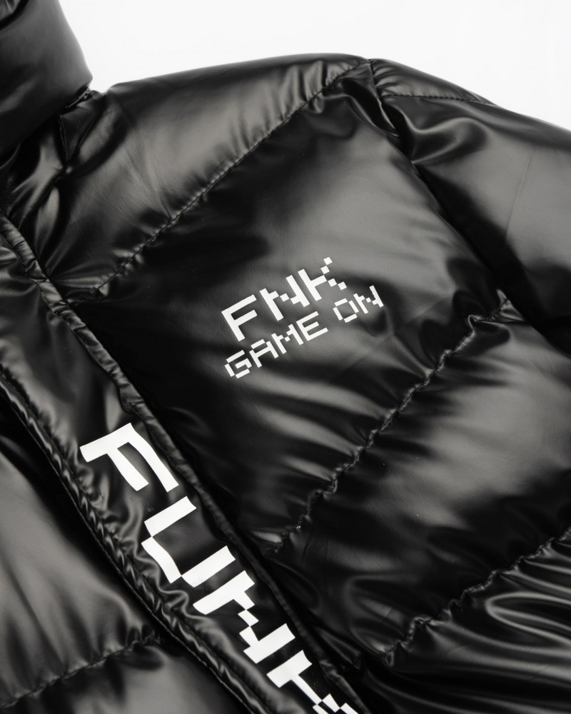 Εφηβικό Μπουφάν με Αποσπώμενη Κουκούλα και Επένδυση Γούνα Αγόρι (6-16) -Μαύρο- 