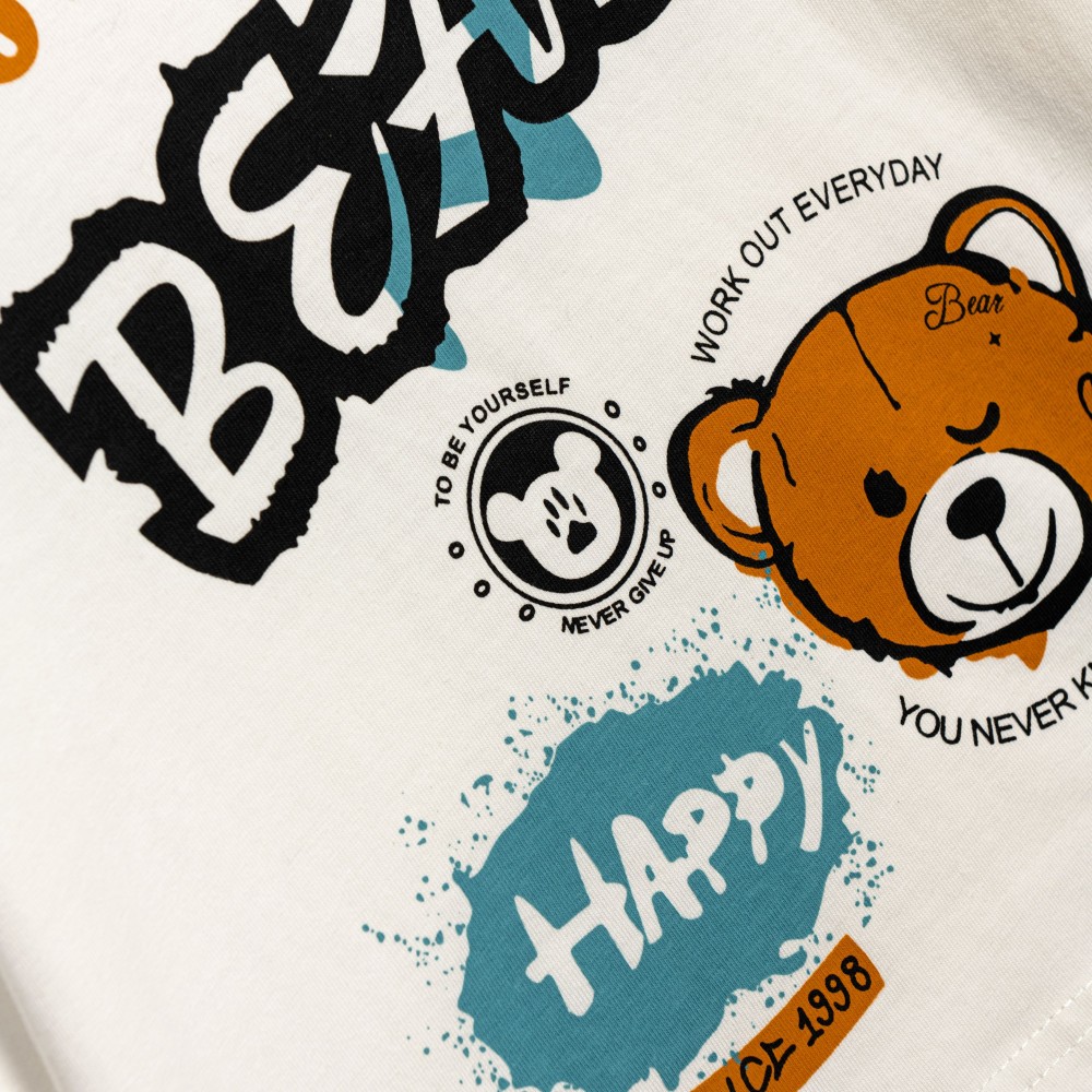 Παιδική Μπλούζα Με Τύπωμα Bear Αγόρι (2-6) -Εκρού- 