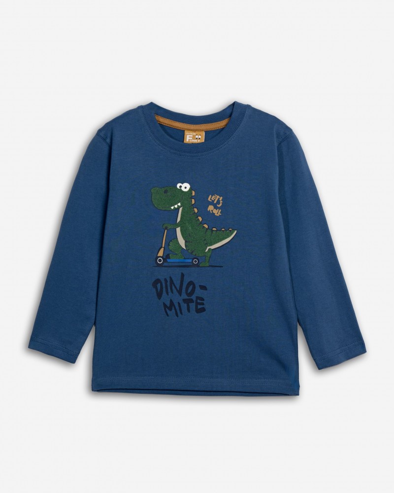 Παιδική Μπλούζα Με Τύπωμα Dino-Mite Αγόρι (2-6) -Ραφ- 