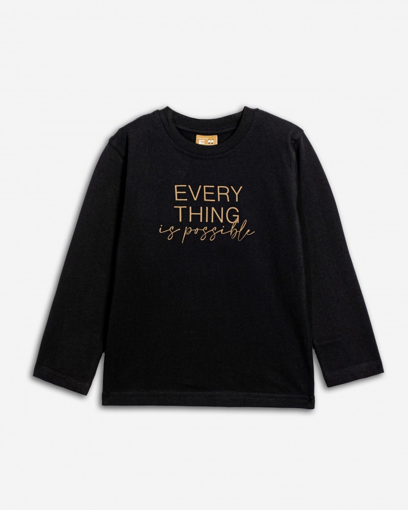 Παιδική Μπλούζα Με Τύπωμα EveryThing Αγόρι (2-6) -Μαύρο- 
