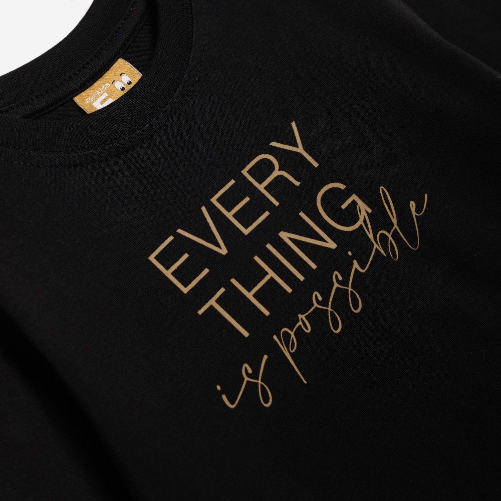 Παιδική Μπλούζα Με Τύπωμα EveryThing Αγόρι (2-6) -Μαύρο- 