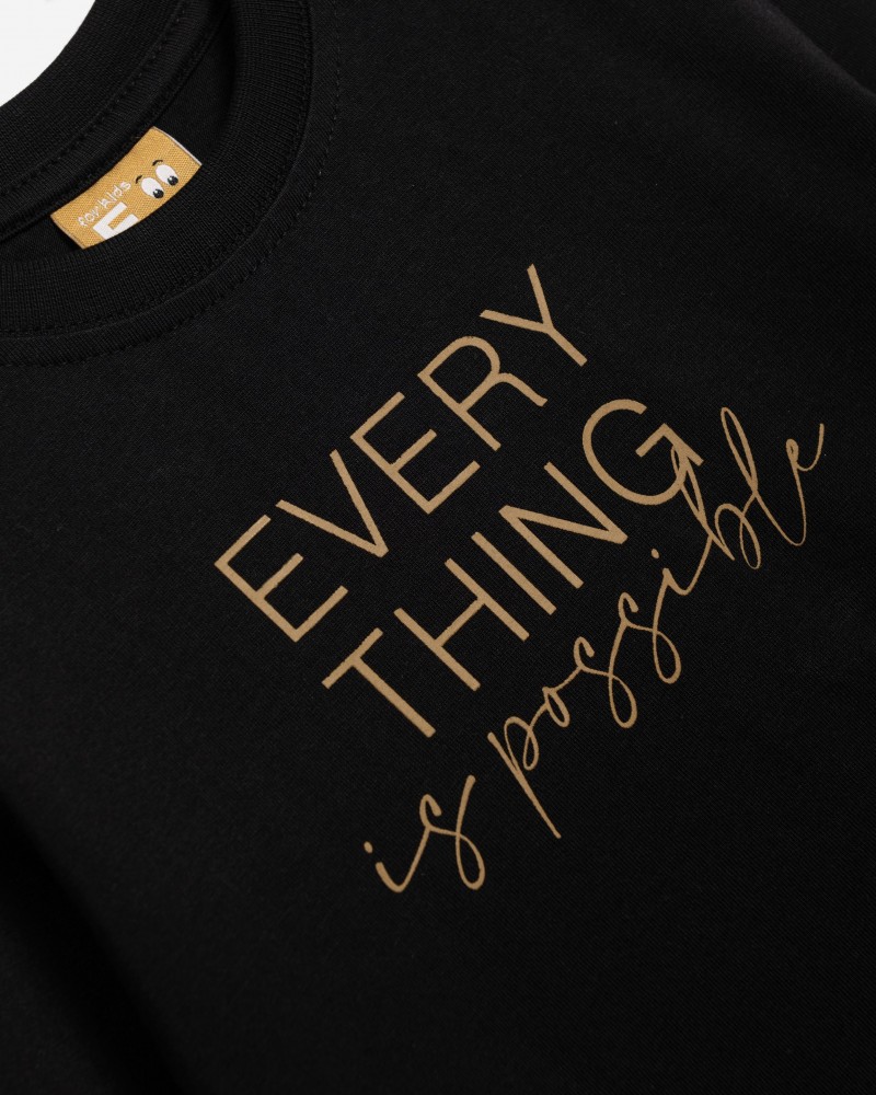 Παιδική Μπλούζα Με Τύπωμα EveryThing Αγόρι (2-6) -Μαύρο- 