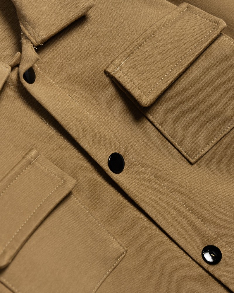 Παιδικό Πουκάμισο Μονόχρωμο Αγόρι (2-6) -Σοκολατί- 