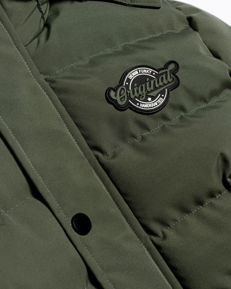 Παιδικό Μπουφάν με Αποσπώμενη Κουκούλα και Επένδυση Γούνα Αγόρι (1-6) -Χακί- 