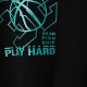 Εφηβική Μπλούζα με Τύπωμα 32 Play Hard για Αγόρι (6-16) -Μαύρο- 227-106110-1