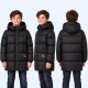 Εφηβικό Τζάκετ Μπουφάν Puffer με Κουκούλα για Αγόρι (6-16) -Μαύρο- 227-118112-1