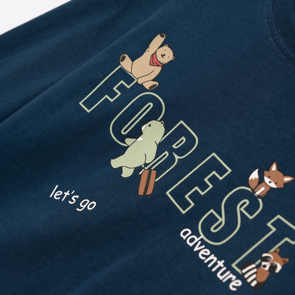 Παιδική Μπλούζα Με Τύπωμα Forest Αγόρι (2-6) -Ίντιγκο- 227-306113-1