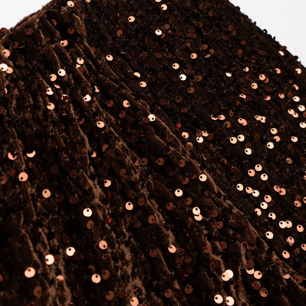Εφηβικό Σετ Choco Glam με Παγιέτες, Μπλούζα, Σορτς & Τσαντάκι για Κορίτσι (6-16) -Εκρού- 227-523104-1