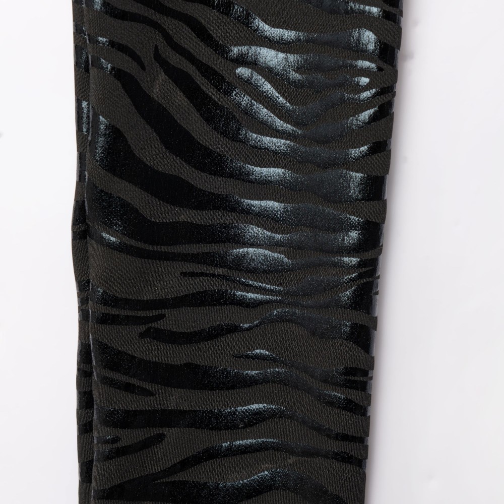 Εφηβικό Κολάν με Λαμπερό Animal Zebra Print για Κορίτσι (6-16) -Μαύρο- 227-534118-1