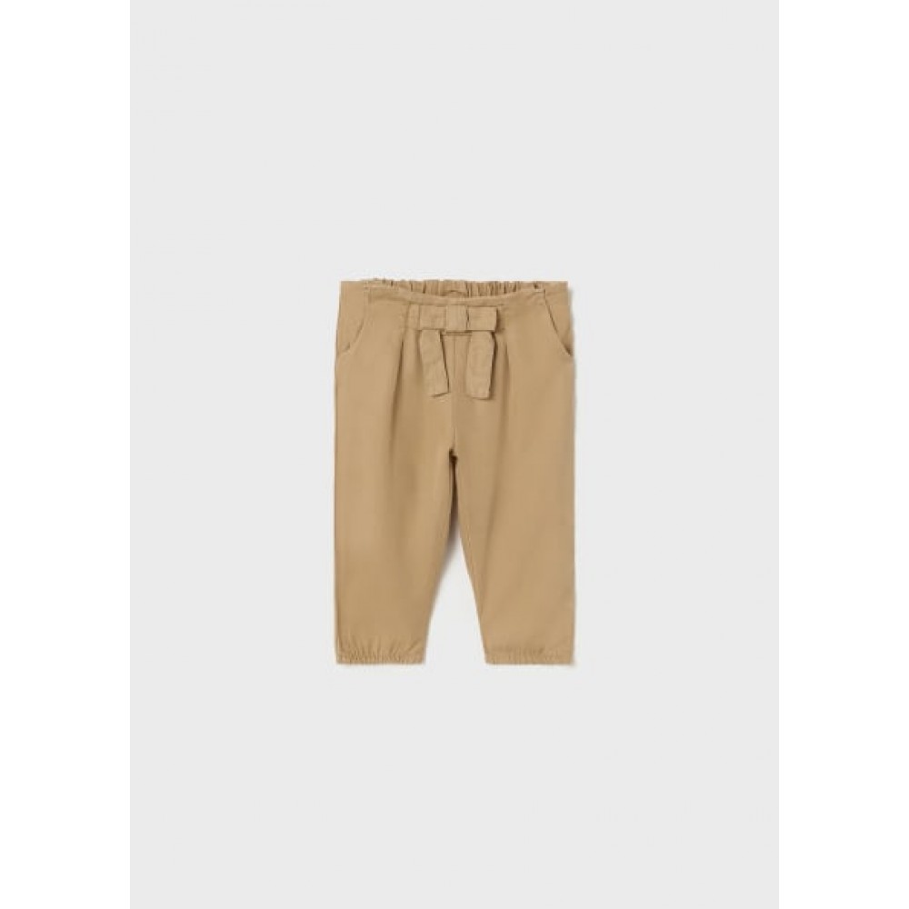 Βρεφικό Παντελόνι Μακρύ Baggy από TENCEL™ Lyocell Baby Κορίτσι -Ώχρα- 23-01516-080