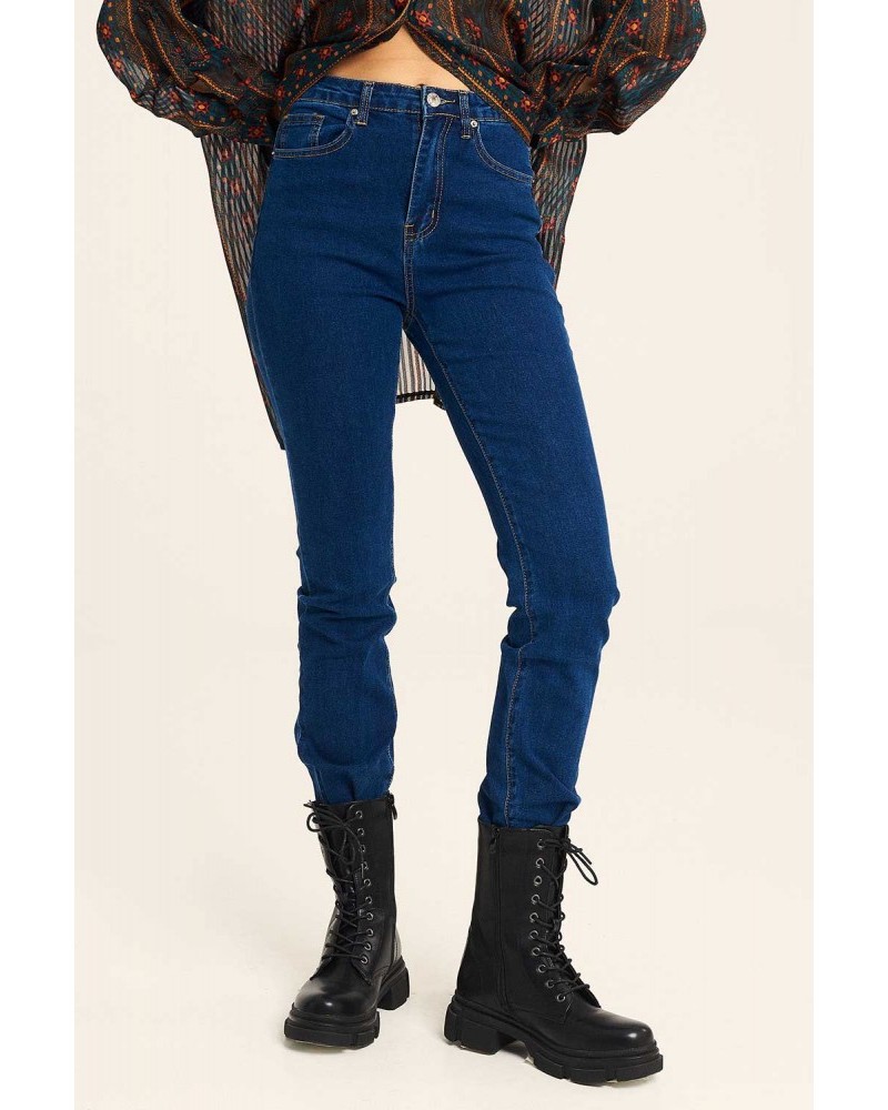 Παντελόνι Τζιν Ψηλόμεσο SKinny Denim -Μπλε- 23-24-205A