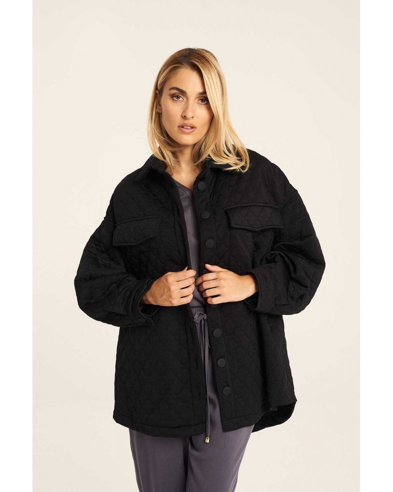 Jacket Καπιτονέ με Κουμπιά -Μαύρο- 23-24-603