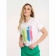 Μπλούζα T-Shirt Μακό με Τύπωμα Style -Λευκό- 23-435 Μπλούζα T-Shirt Μακό με Τύπωμα Style -Λευκό- 23-435