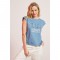 Γυναικείο T-Shirt Μπλούζα Αμάνικη Μακό Με Στάμπα lovelook -Μπλε- 231006