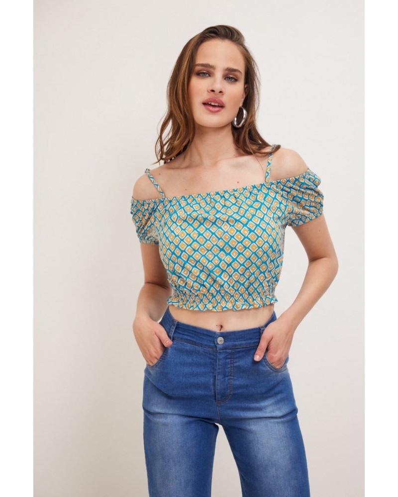 Γυναικείο Top Μπούστο Cute -Εμπριμέ- 231294