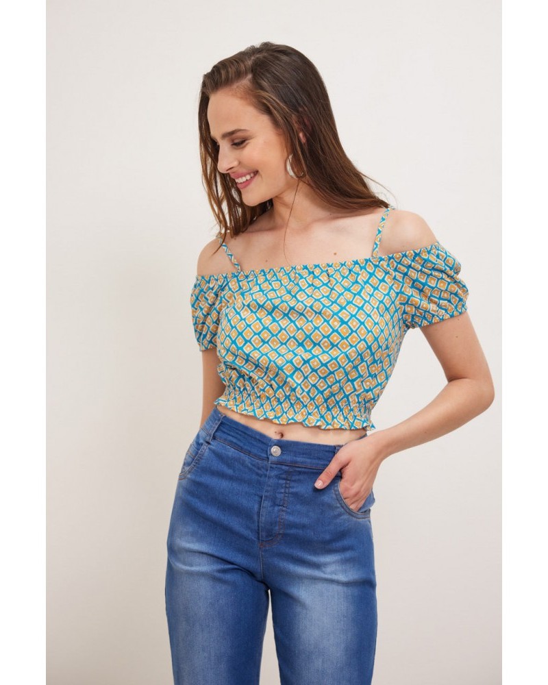 Γυναικείο Top Μπούστο Cute -Εμπριμέ- 231294