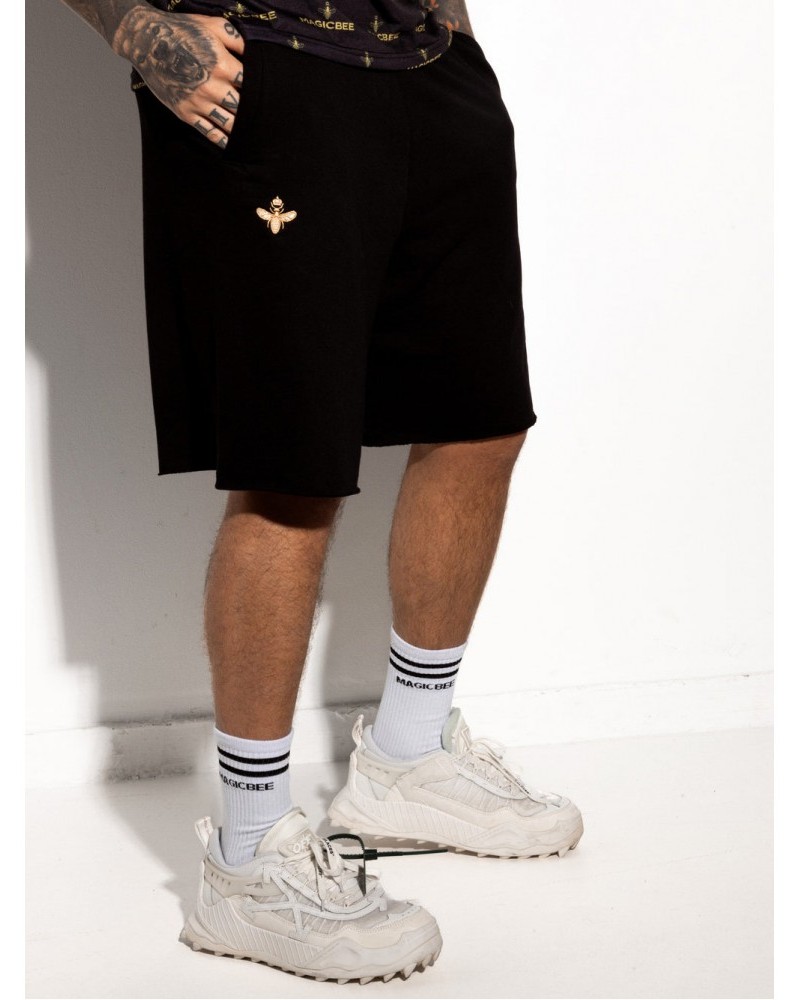 Βερμούδα Gold Embroidered Shorts Magicbee -Μαύρο/Black- 2350