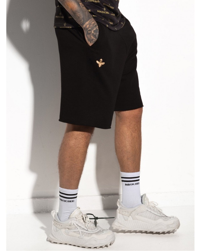 Βερμούδα Gold Embroidered Shorts Magicbee -Μαύρο/Black- 2350